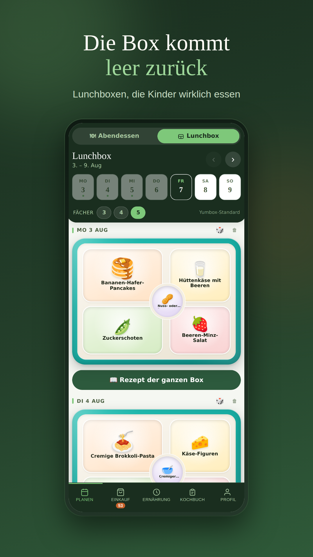 Lunchbox-Planung