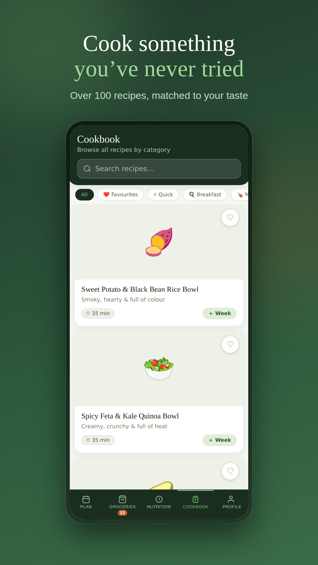 The cookbook, over 100 recipes